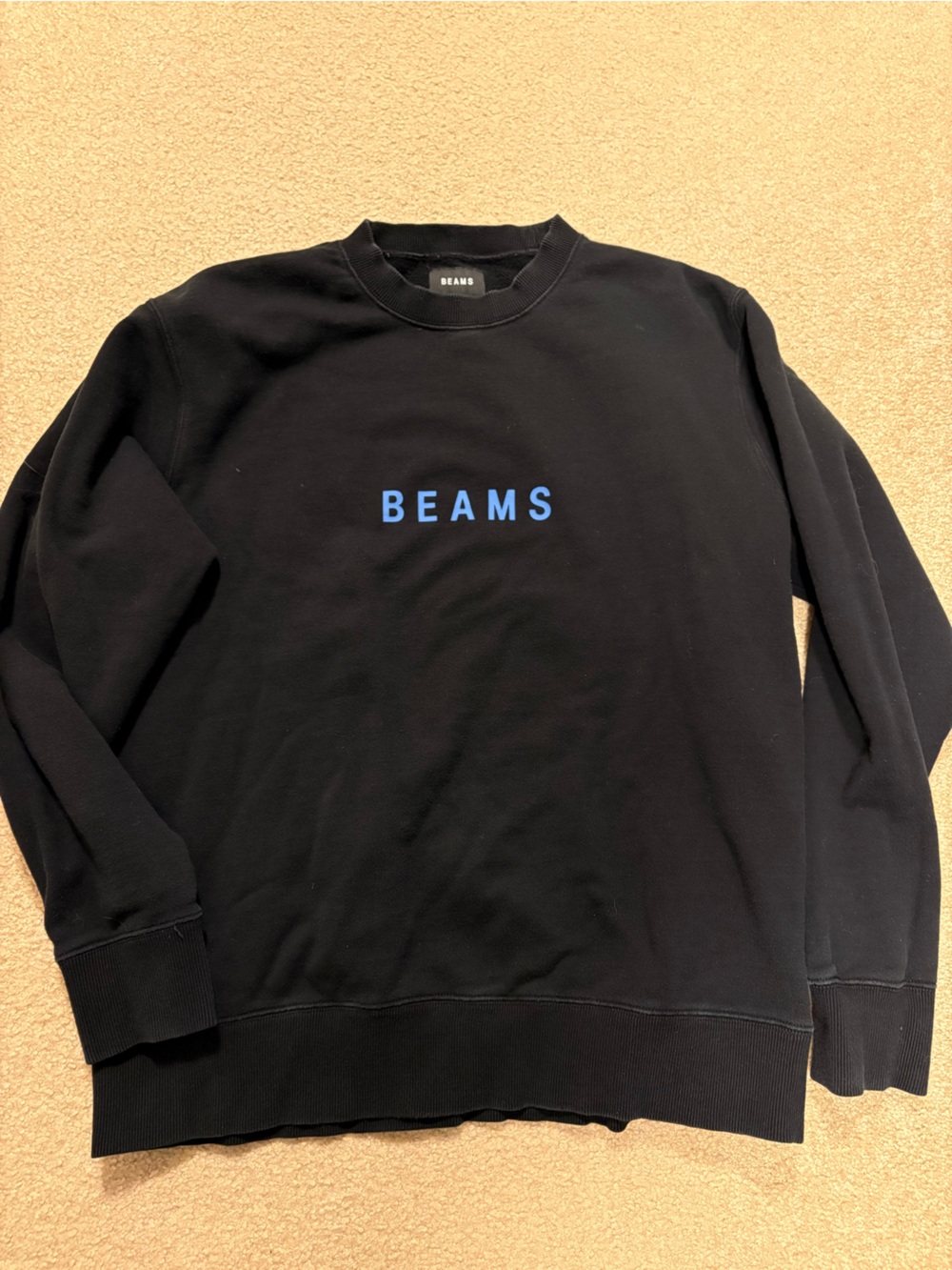 BEAMS Crewneck Sweatshirt with Blue Logo